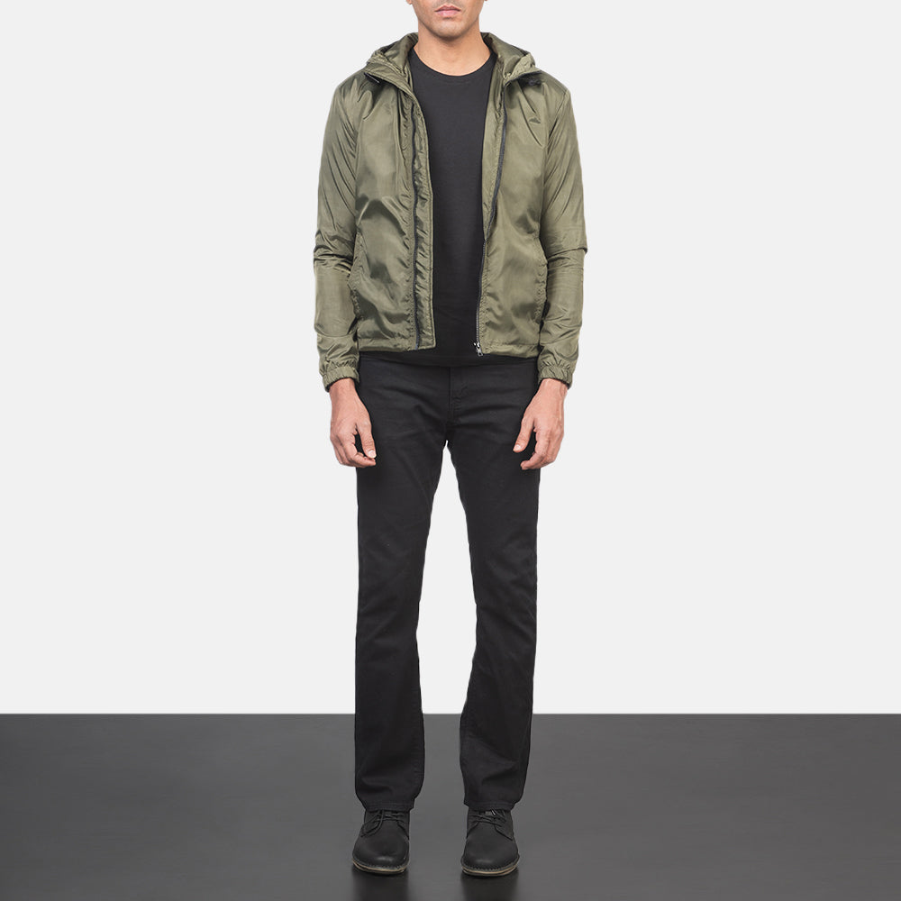 Jimmy Green Hooded Windbreaker Jacket - image 3