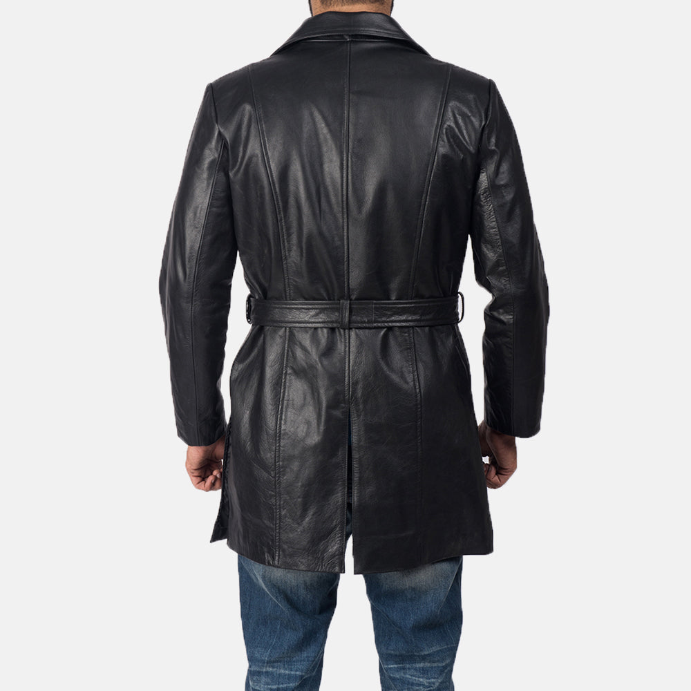 Authentic Cowhide Leather Grain Texture & Heavy-Duty Seam Stitching Detail