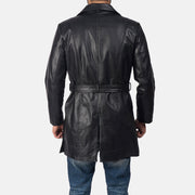 Authentic Cowhide Leather Grain Texture & Heavy-Duty Seam Stitching Detail