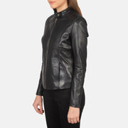 Kelsee Leather Biker Jacket – alternate product view 2