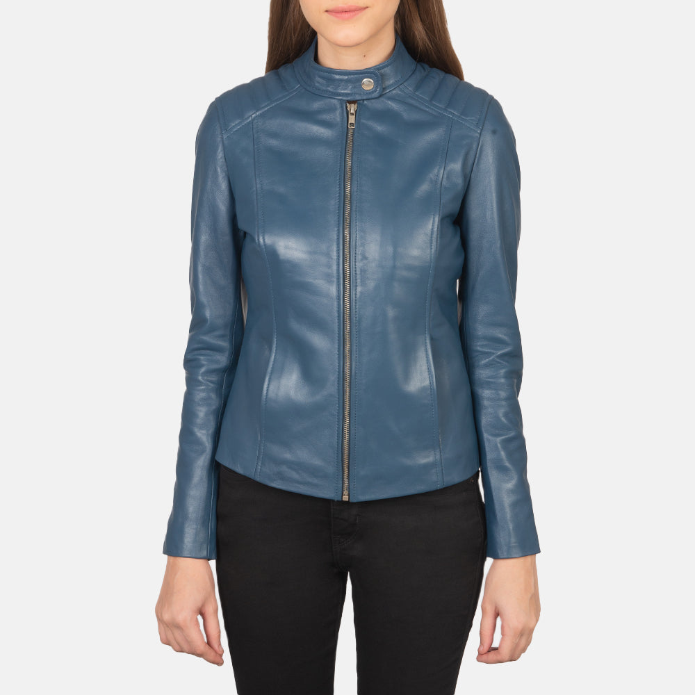 Kelsee Leather Biker Jacket – alternate product view 4