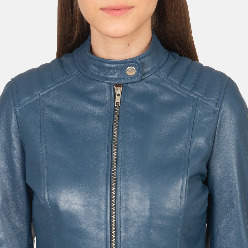 Kelsee Leather Biker Jacket – alternate product view 6