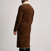 Authentic Goatskin Suede with Suede Finish Grain Texture & Heavy-Duty Seam Stitching Detail