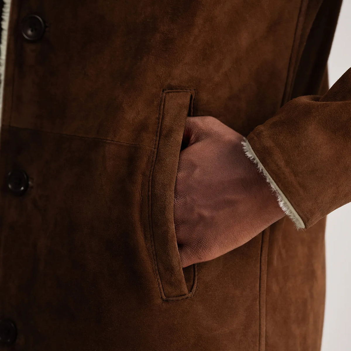 Interior View Showing Fully faux fur lined & Dual Inside Utility Storage Pockets