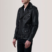 Kole Black Leather Double Rider Jacket - image 3