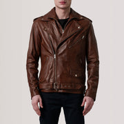 Authentic Sheepskin Burnished with Burnished Finish Grain Texture & Heavy-Duty Seam Stitching Detail