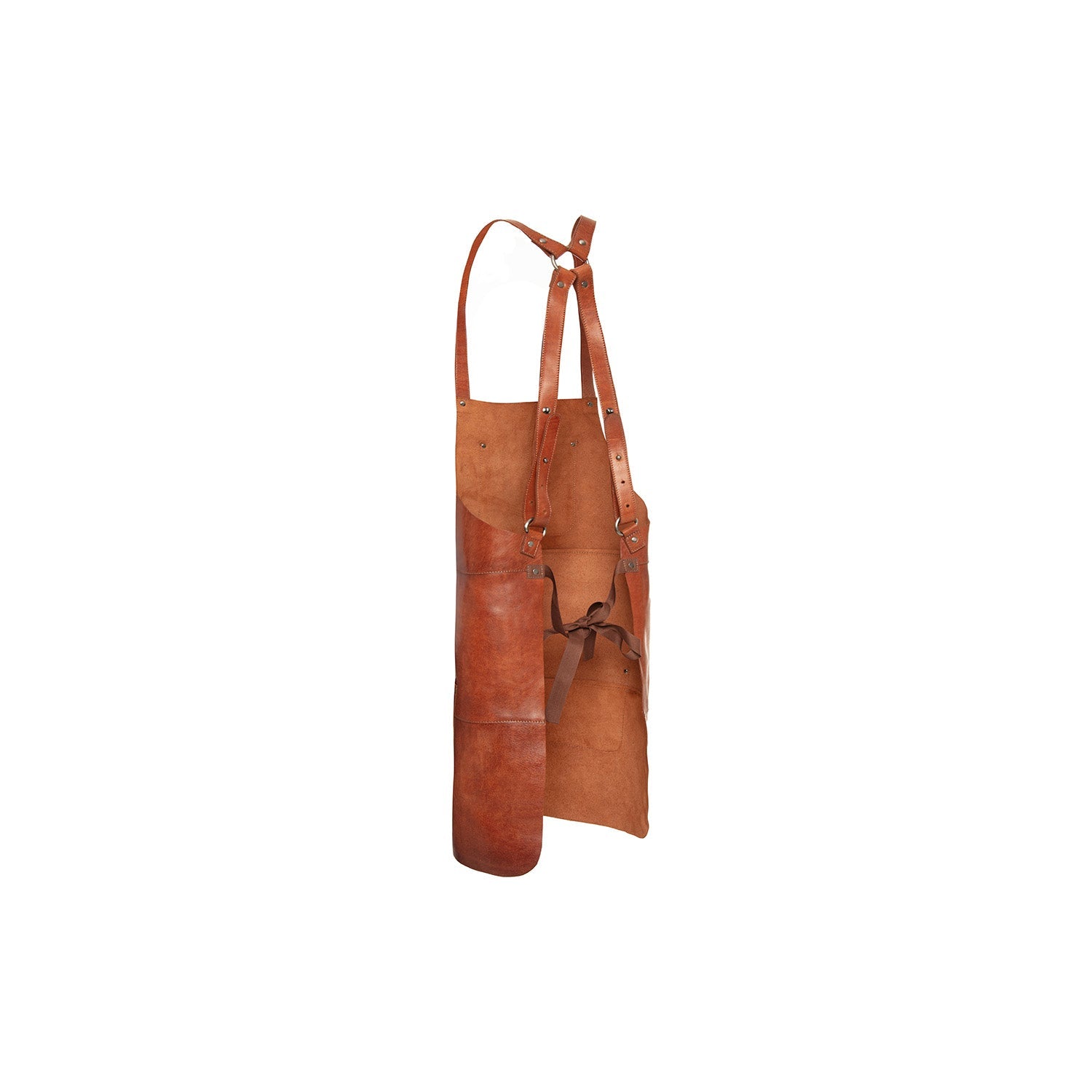 Cognac Leather Apron Churrasco, detail view 4
