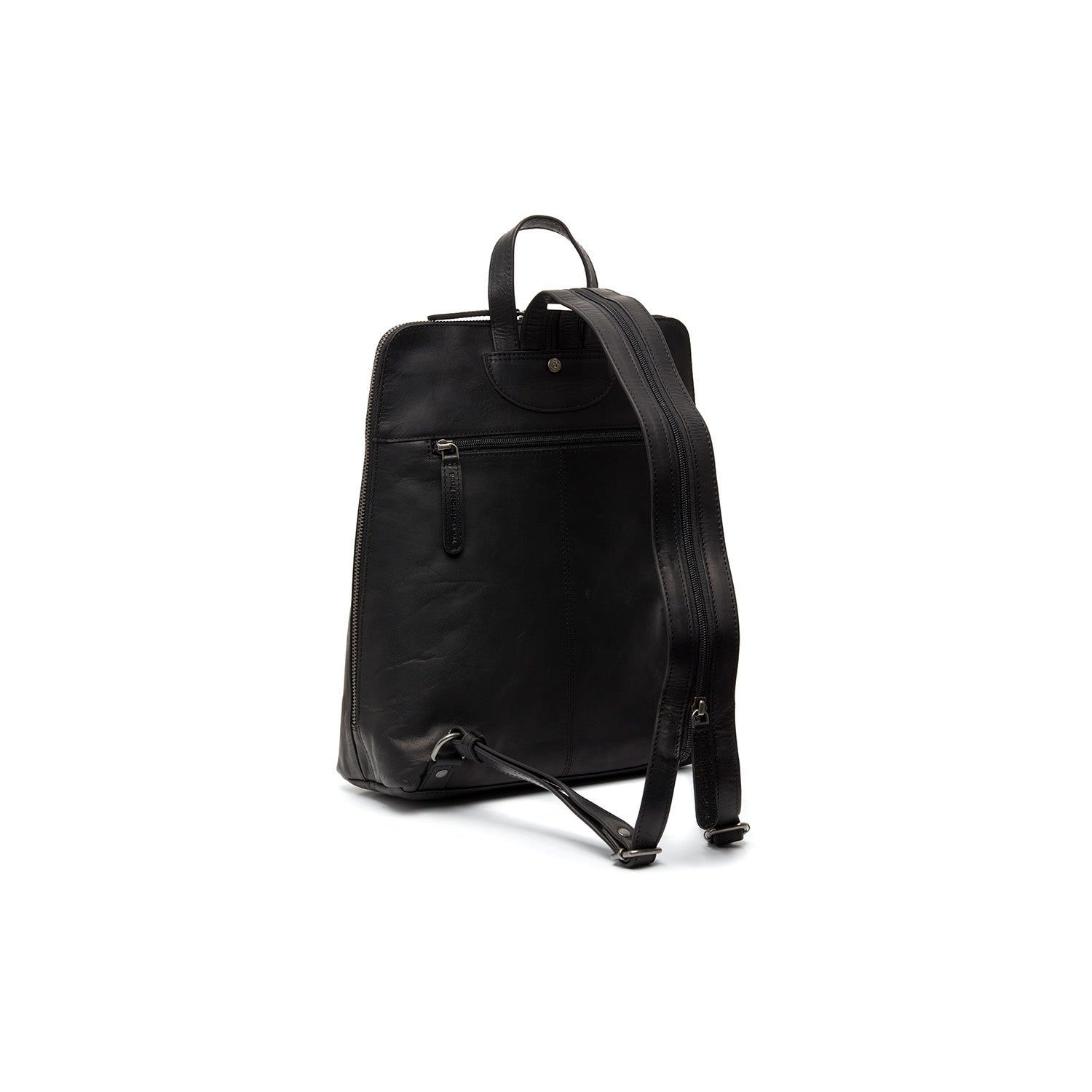 Black Leather Backpack Amanda, detail view 4
