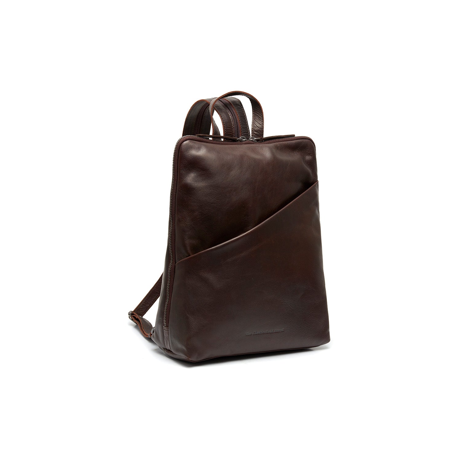 Brown Leather Backpack Amanda, front view