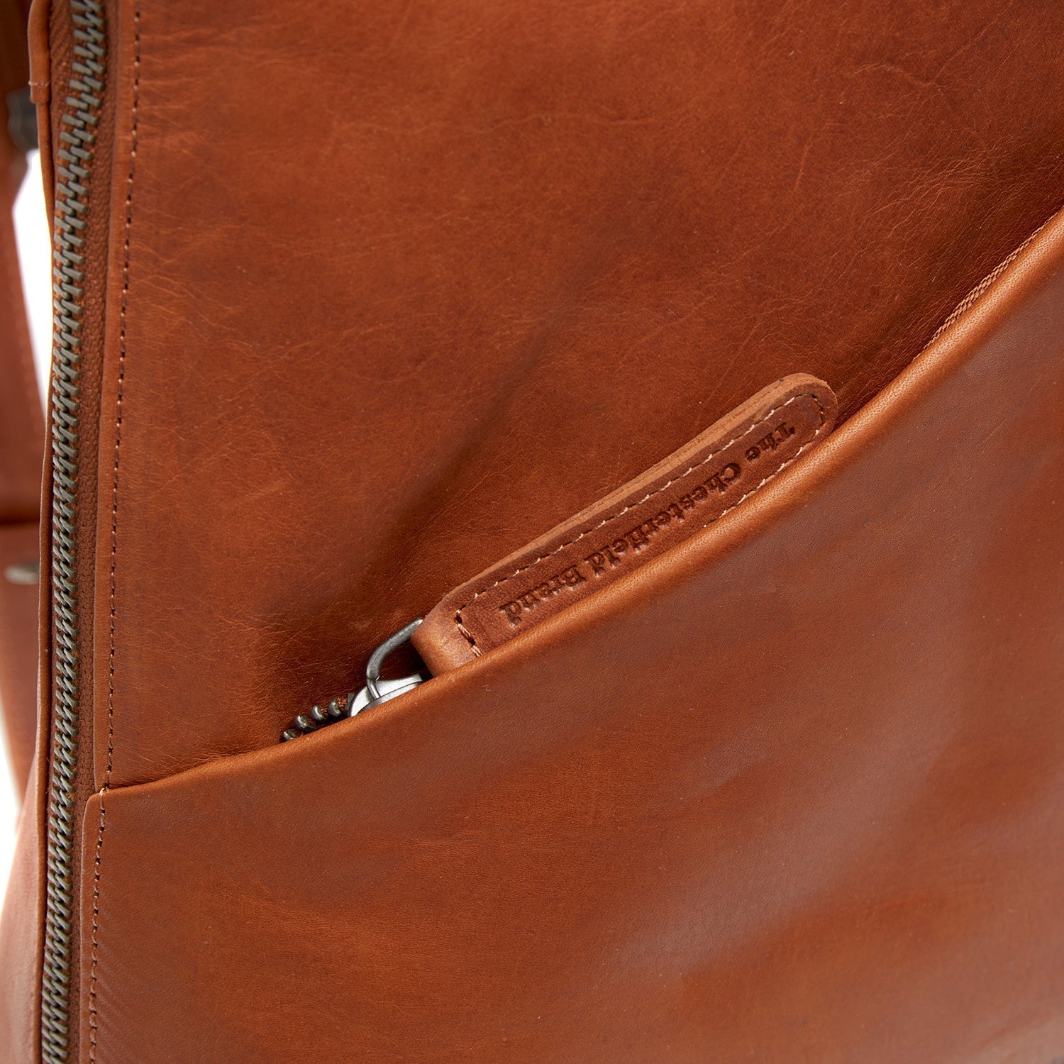 Cognac Leather Backpack Amanda, detail view 1