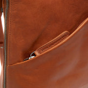 Cognac Leather Backpack Amanda, detail view 1