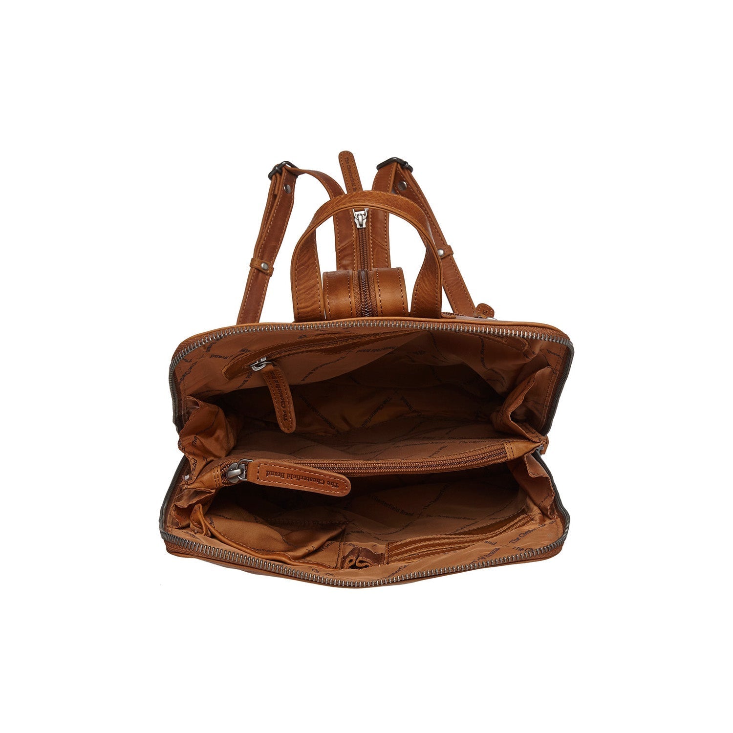 Cognac Leather Backpack Amanda, detail view 4