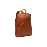 Cognac Leather Backpack Amanda, front view