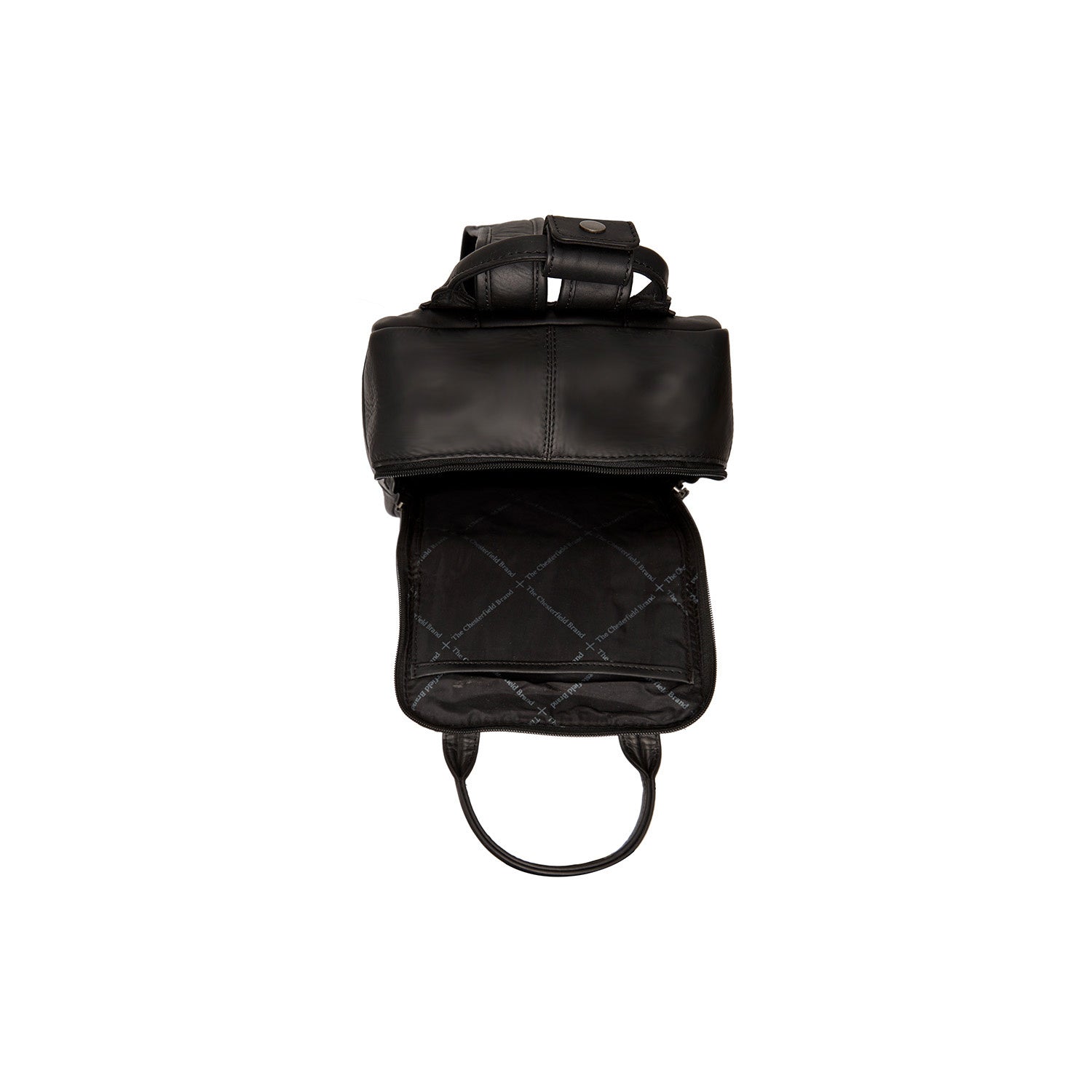 Black Leather Backpack Bellary, detail view 1