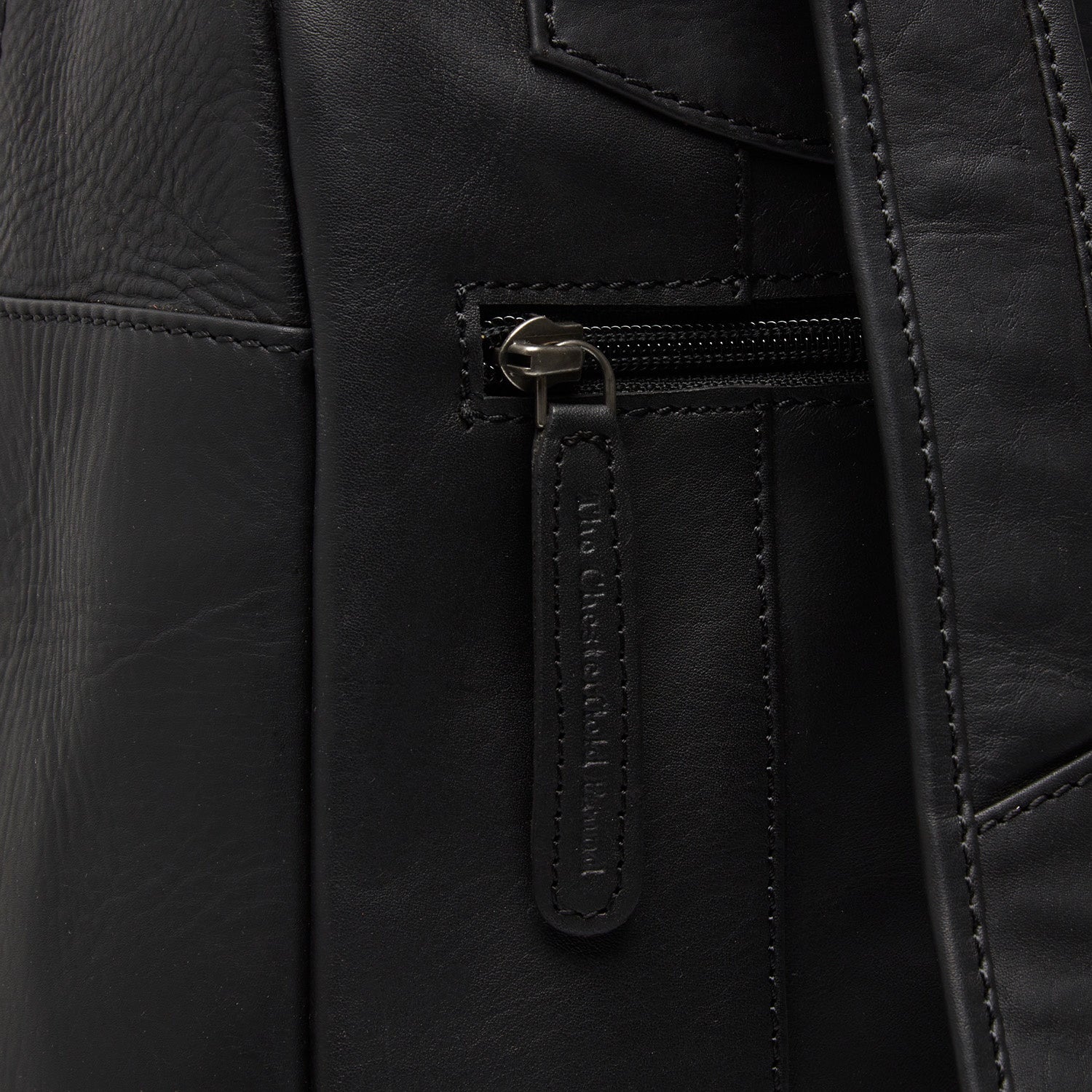 Black Leather Backpack Bellary, detail view 3