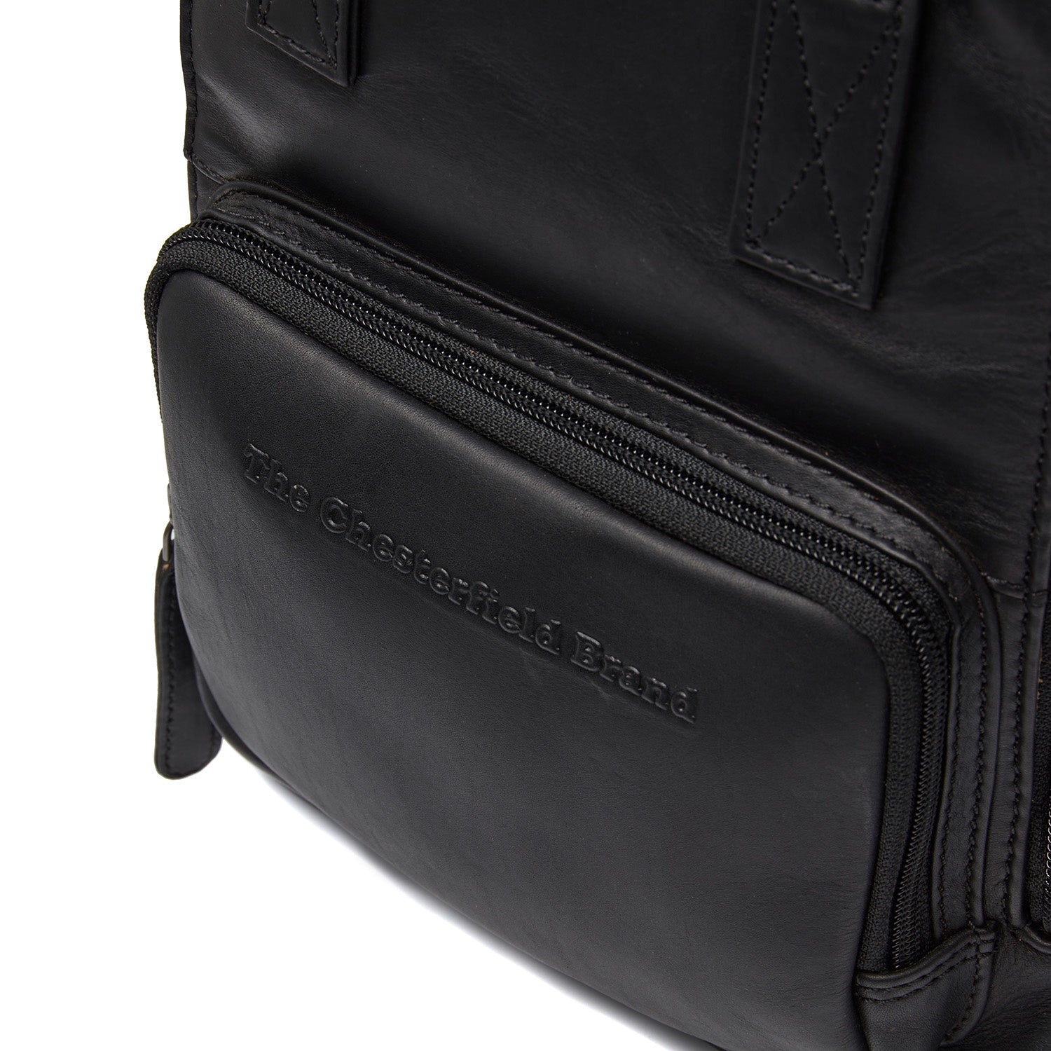 Black Leather Backpack Bellary, detail view 5