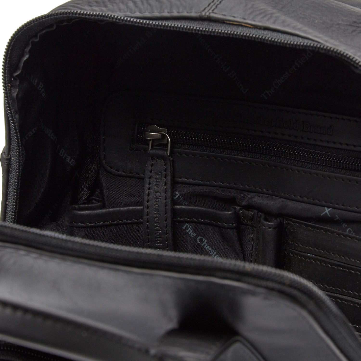 Black Leather Backpack Bellary, product view 3