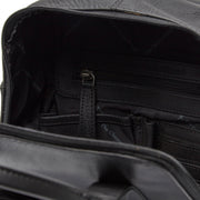 Black Leather Backpack Bellary, product view 3