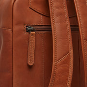 Cognac Leather Backpack Bellary, detail view 5