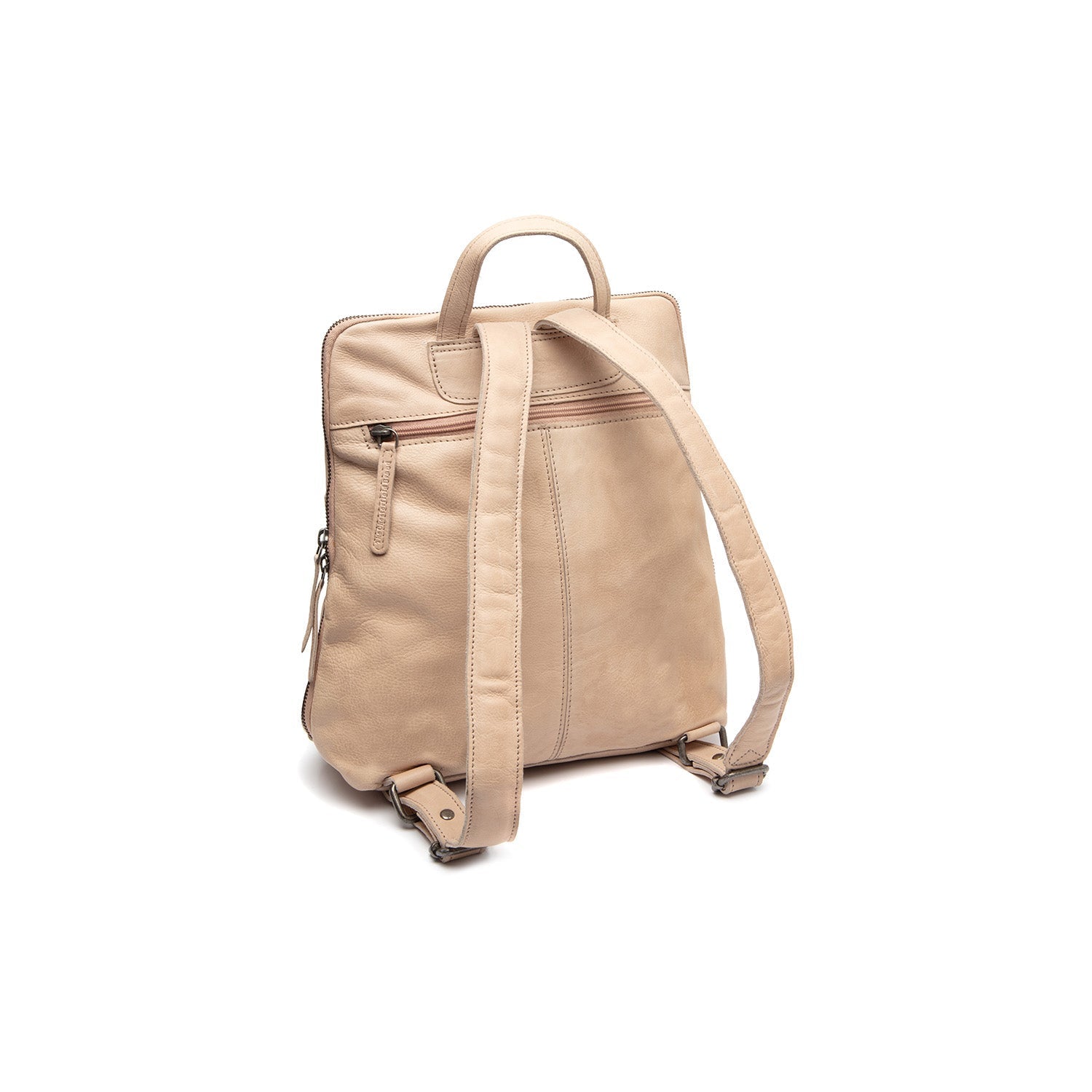 Beige Leather Backpack Bern, detail view 4