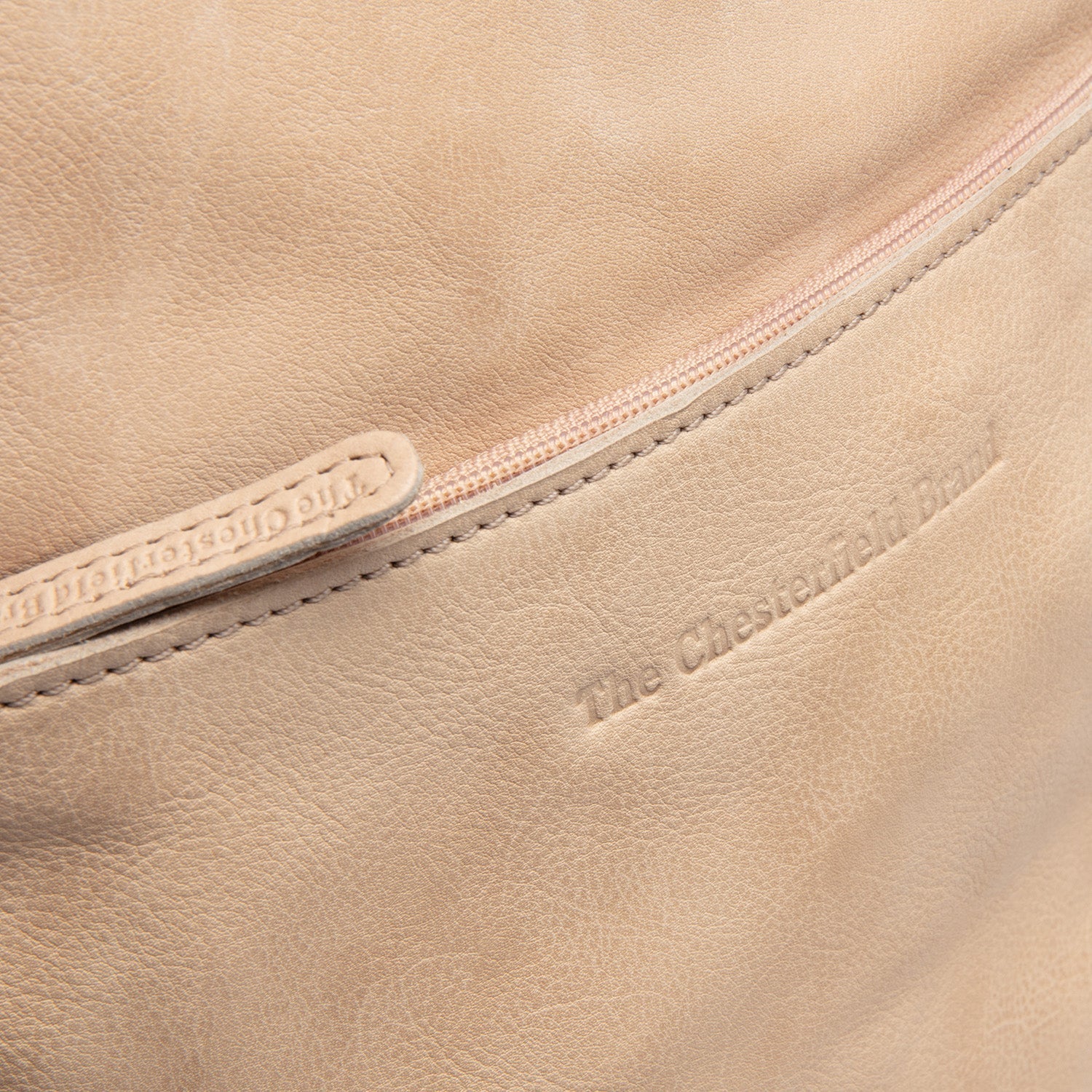 Beige Leather Backpack Bern, product view 2
