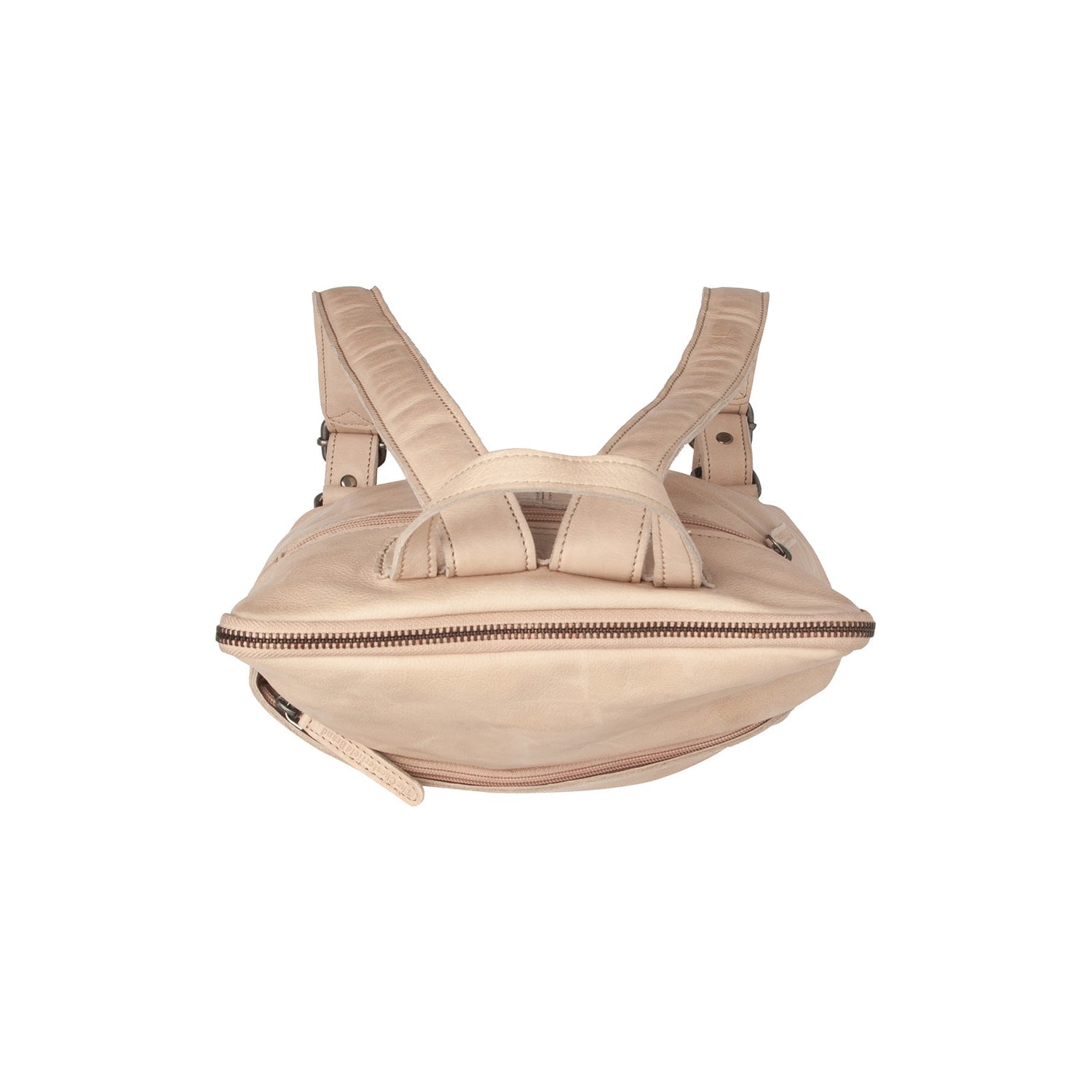 Beige Leather Backpack Bern, product view 3