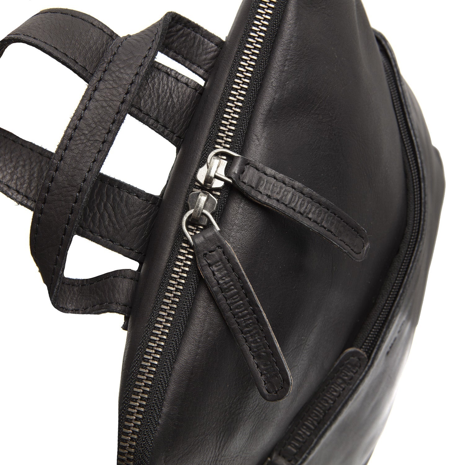 Black Leather Backpack Bern, product view 2