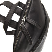 Black Leather Backpack Bern, product view 2