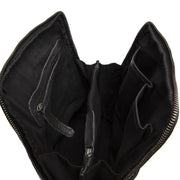 Black Leather Backpack Bern, product view 3