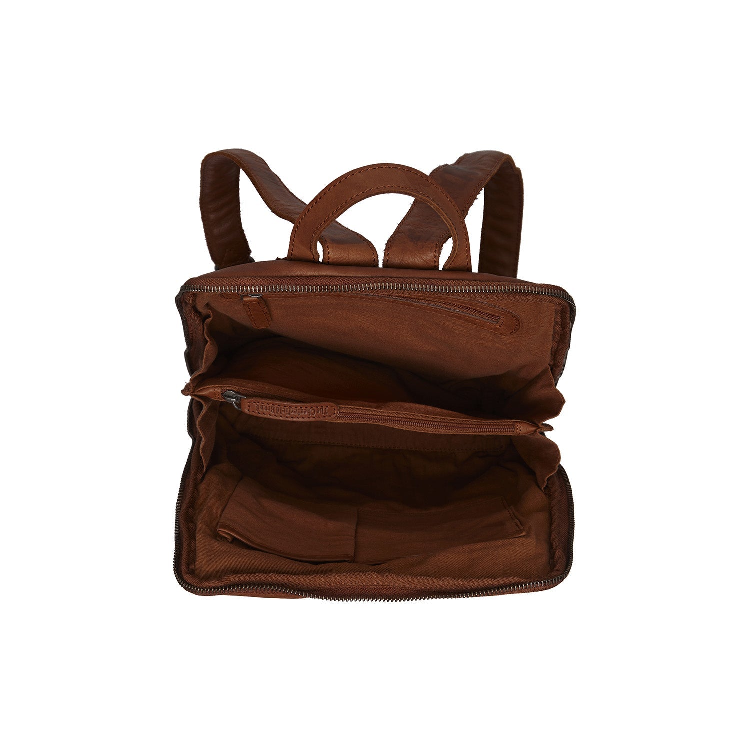 Cognac Leather Backpack Bern, detail view 1