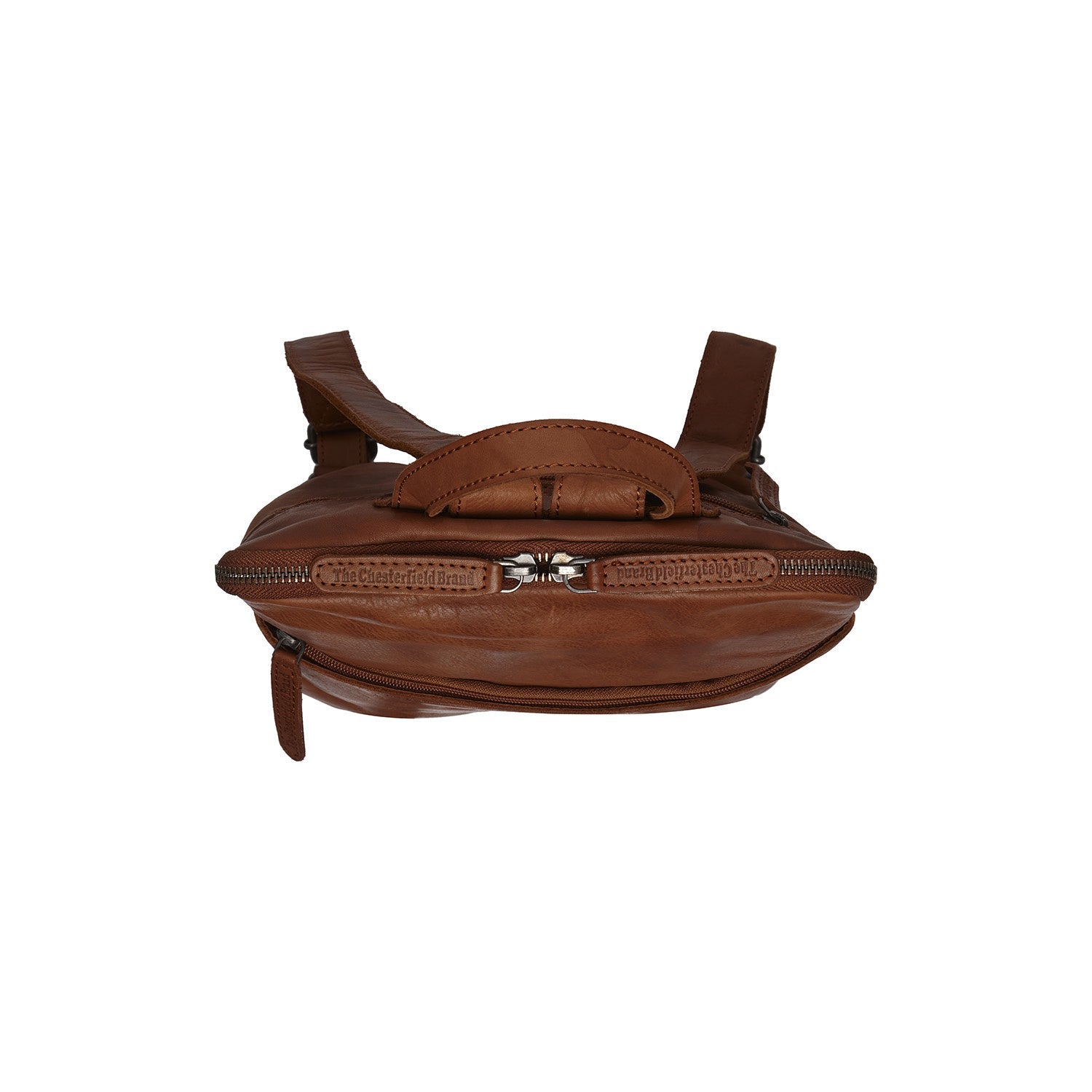 Cognac Leather Backpack Bern, detail view 3