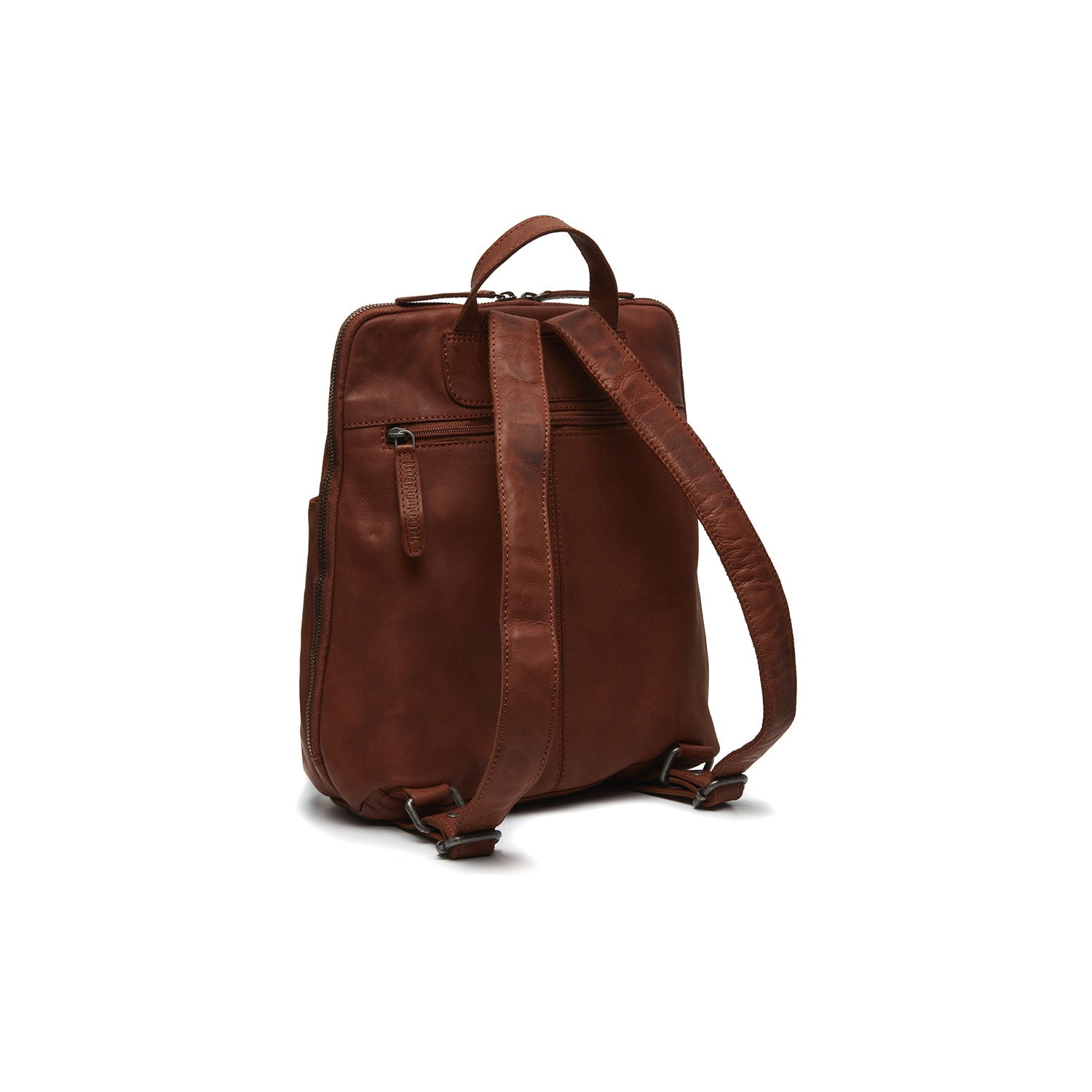 Cognac Leather Backpack Bern, detail view 4