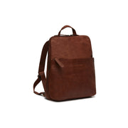 Cognac Leather Backpack Bern, front view