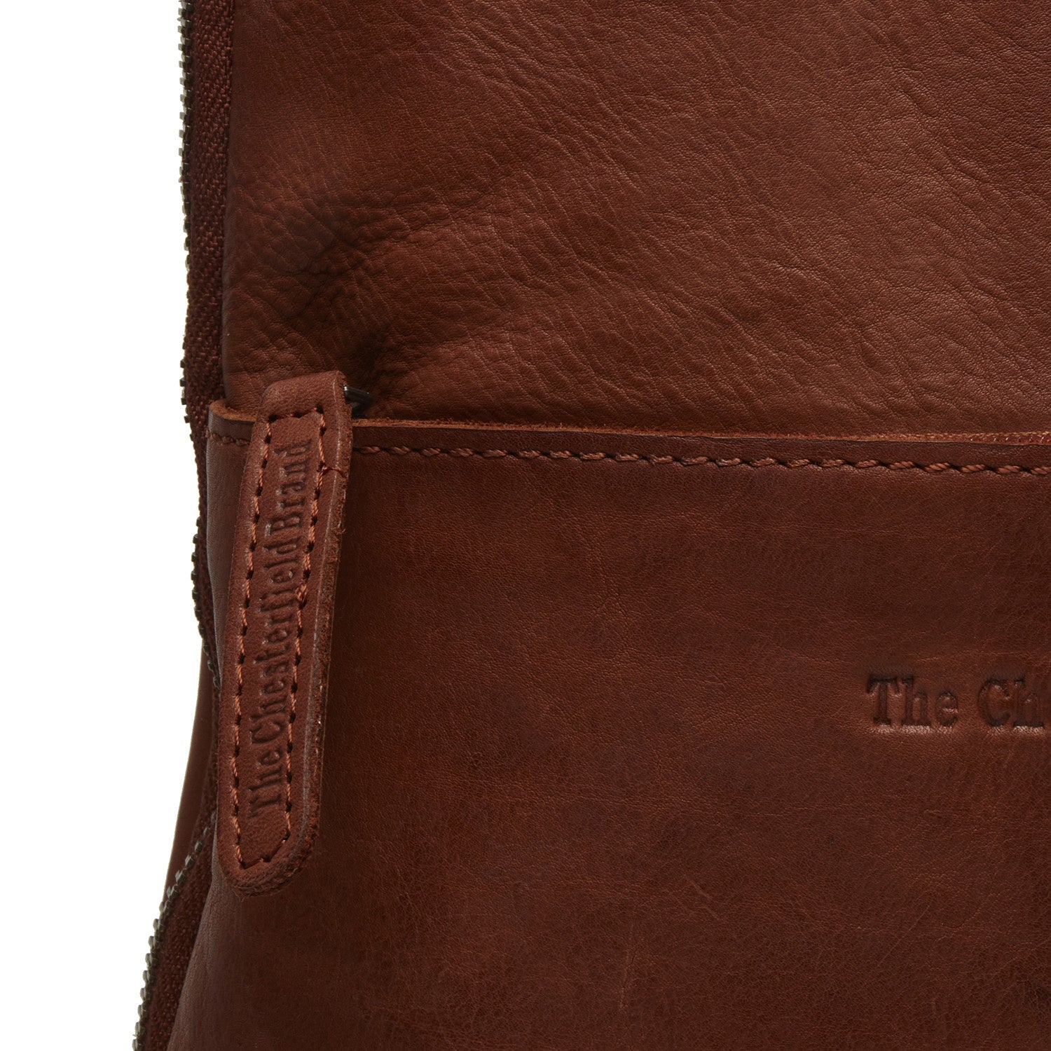 Cognac Leather Backpack Bern, product view 2