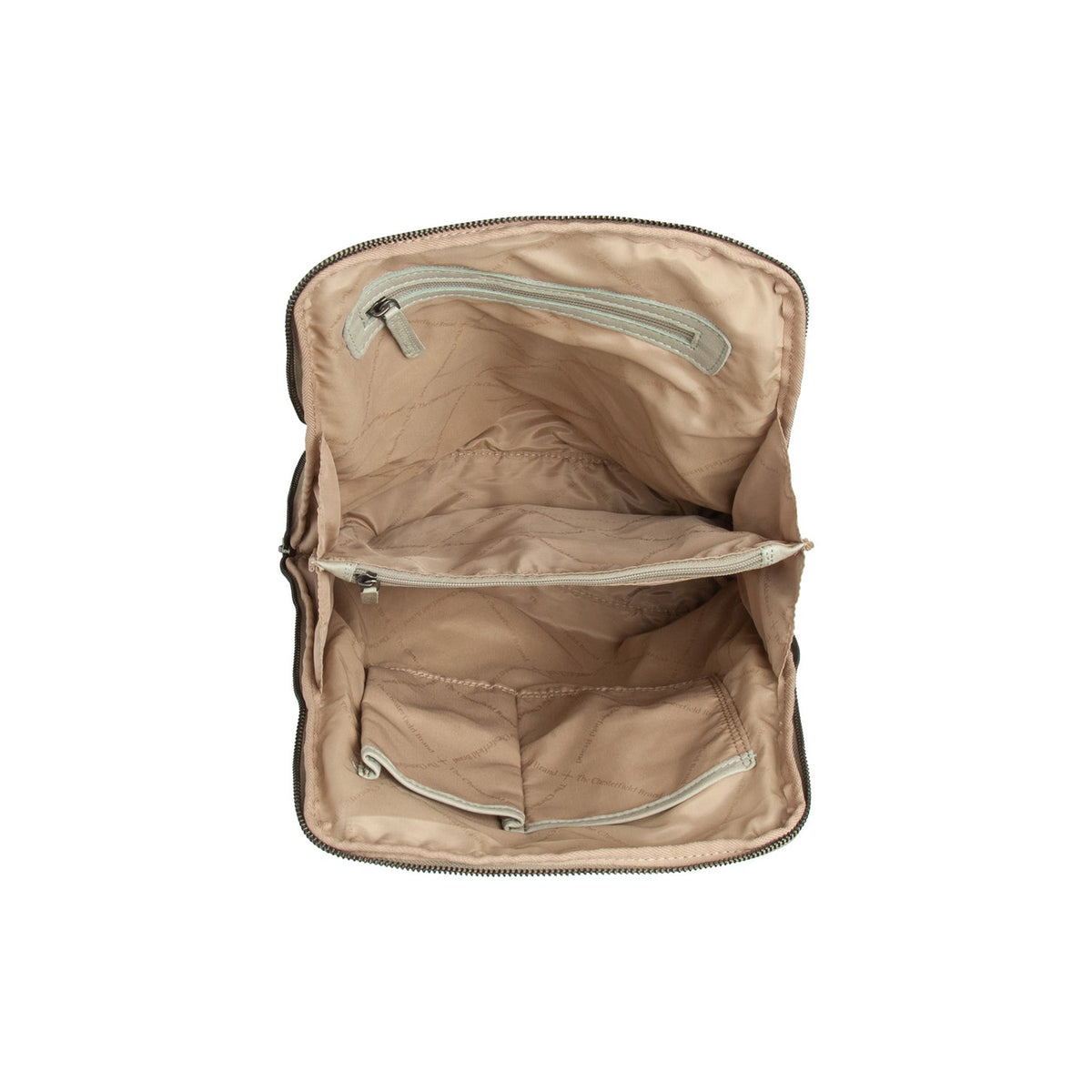 Ocean Green Leather Backpack Bern, detail view 1