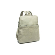 Ocean Green Leather Backpack Bern, front view