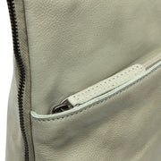 Ocean Green Leather Backpack Bern, product view 2