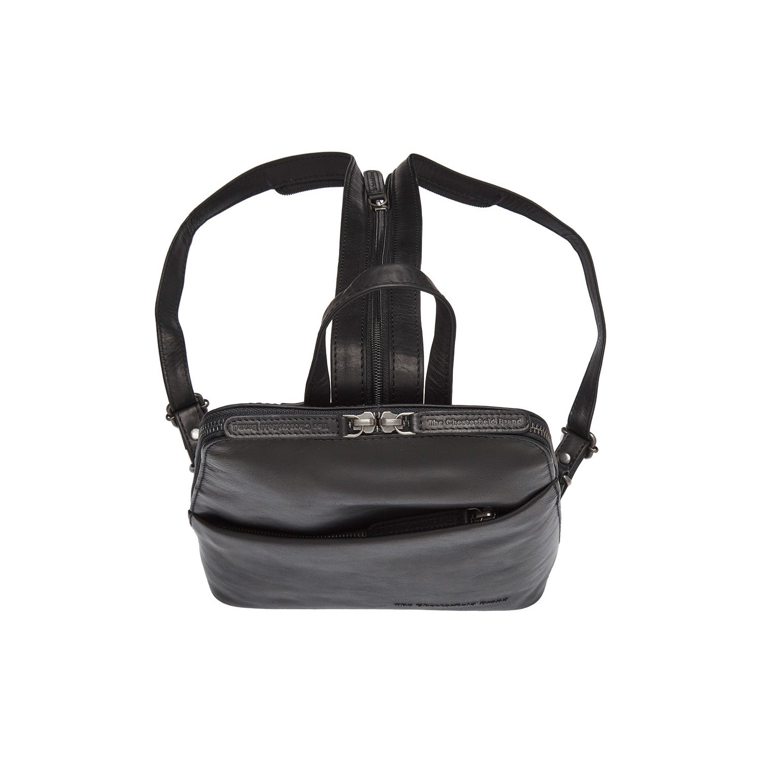 Black Leather Backpack Claire, detail view 1