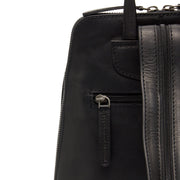 Black Leather Backpack Claire, detail view 3