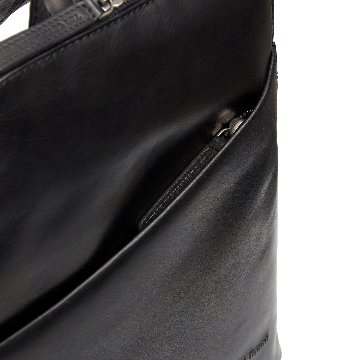 Black Leather Backpack Claire, product view 2