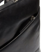 Black Leather Backpack Claire, product view 2