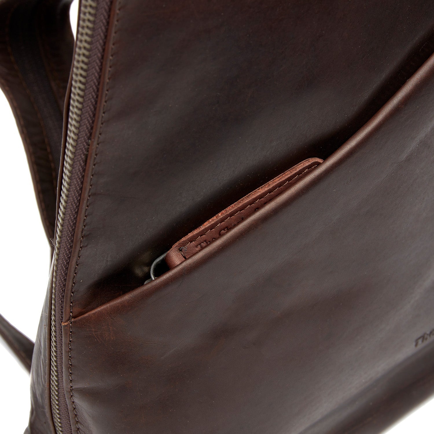 Brown Leather Backpack Claire, product view 2