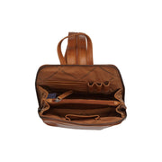 Cognac Leather Backpack Claire, detail view 1