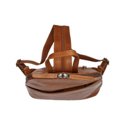 Cognac Leather Backpack Claire, detail view 3
