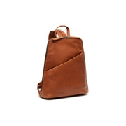 Cognac Leather Backpack Claire, front view