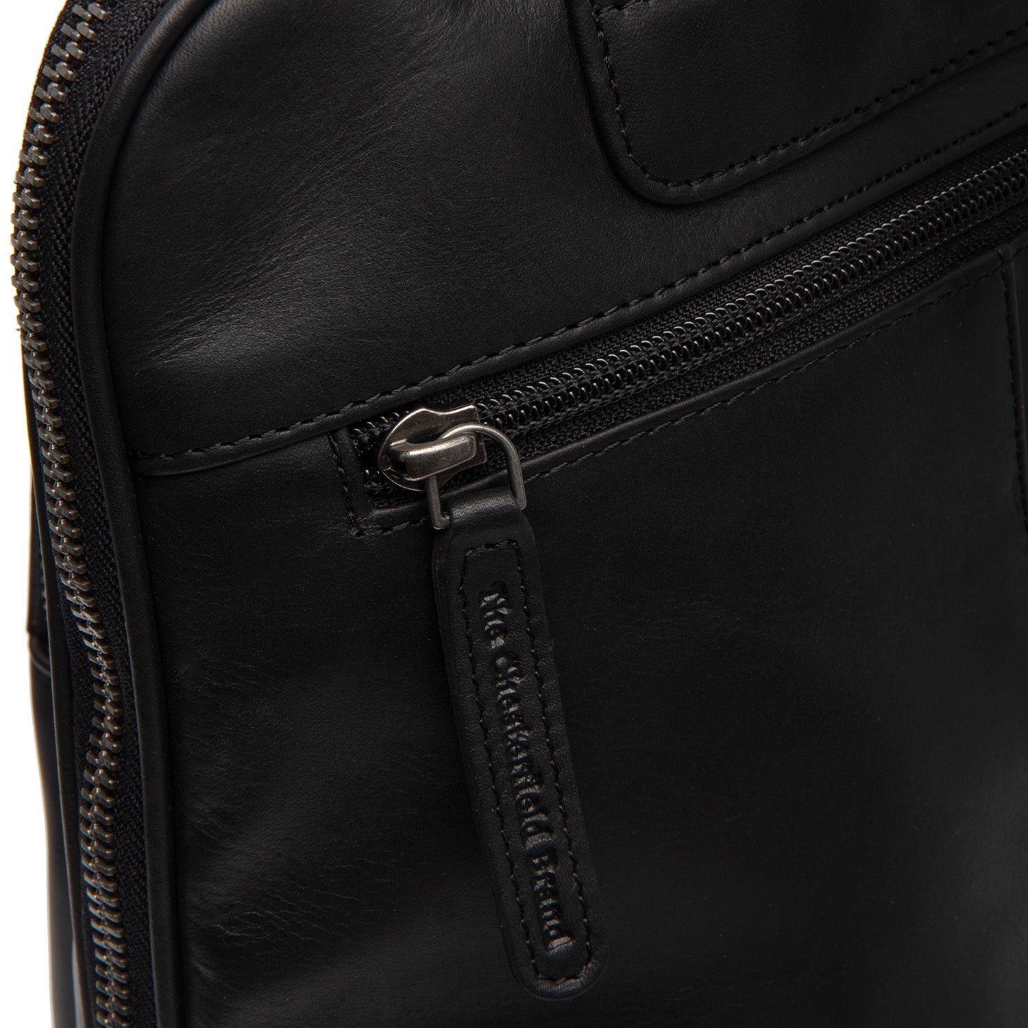 Black Leather Backpack Floran, detail view 4