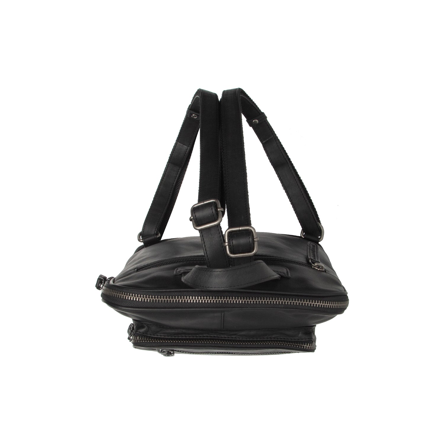 Black Leather Backpack Floran, product view 3