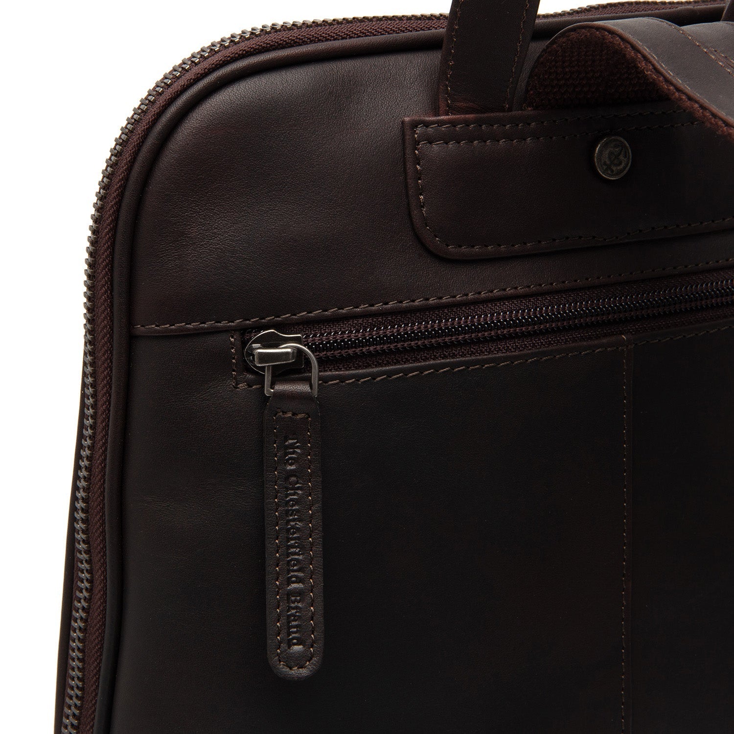 Brown Leather Backpack Floran, detail view 3