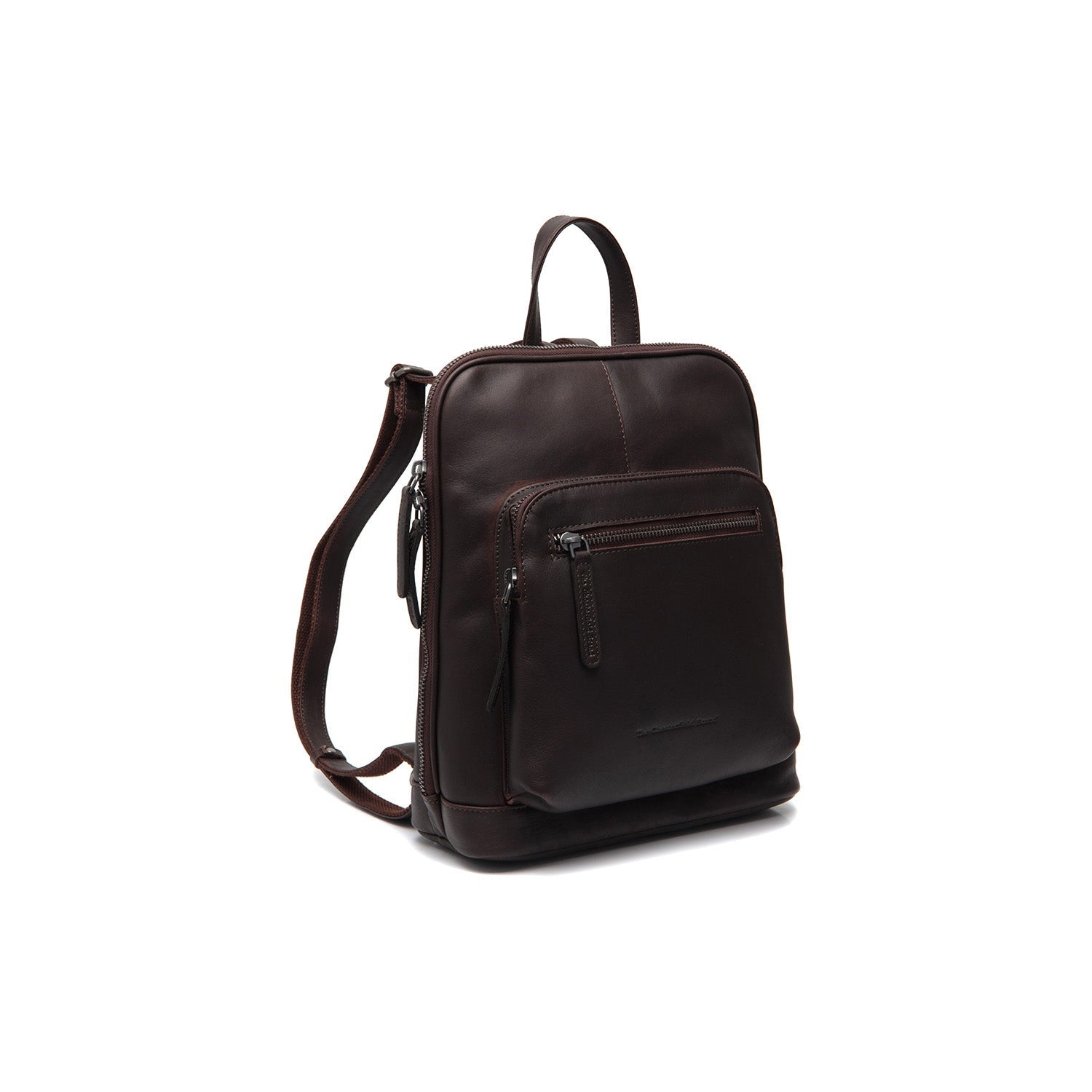 Brown Leather Backpack Floran, front view