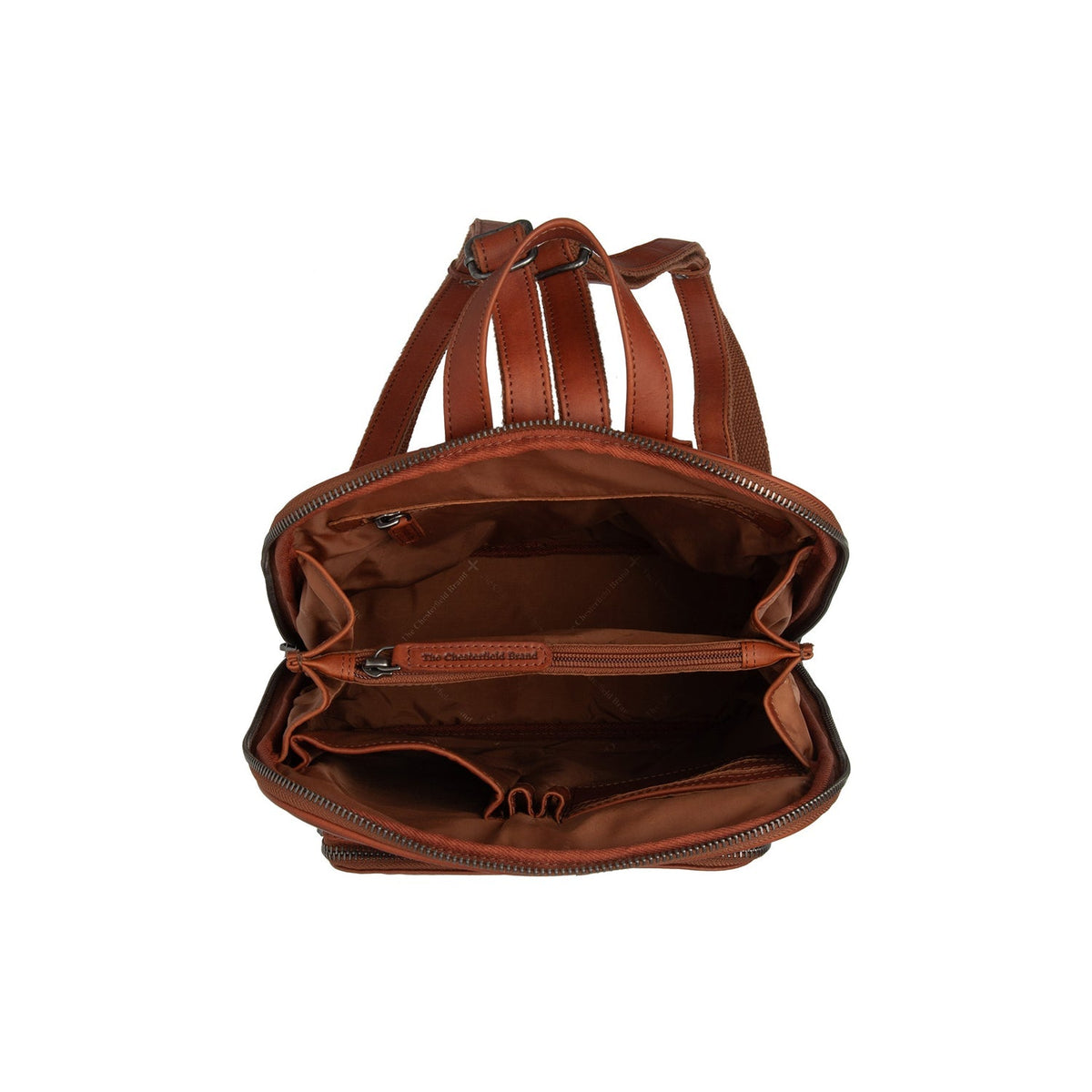 Cognac Leather Backpack Floran, detail view 3